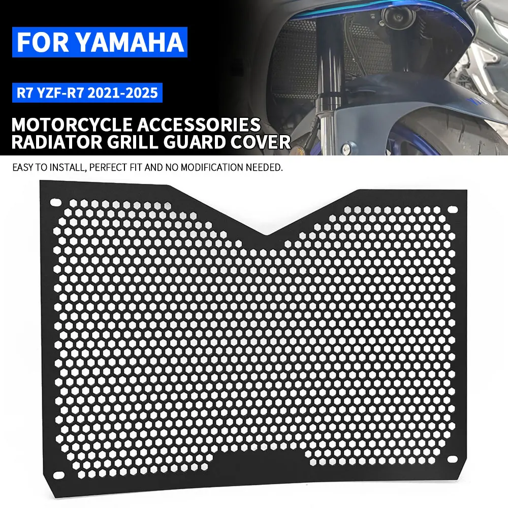 For Yamaha R7 YZF-R7 2021-2025 Motorcycle Radiator Grill Guard Cover Fit on YAMAHA R 7 YZFR7 2021 2022 2023 2024 2025