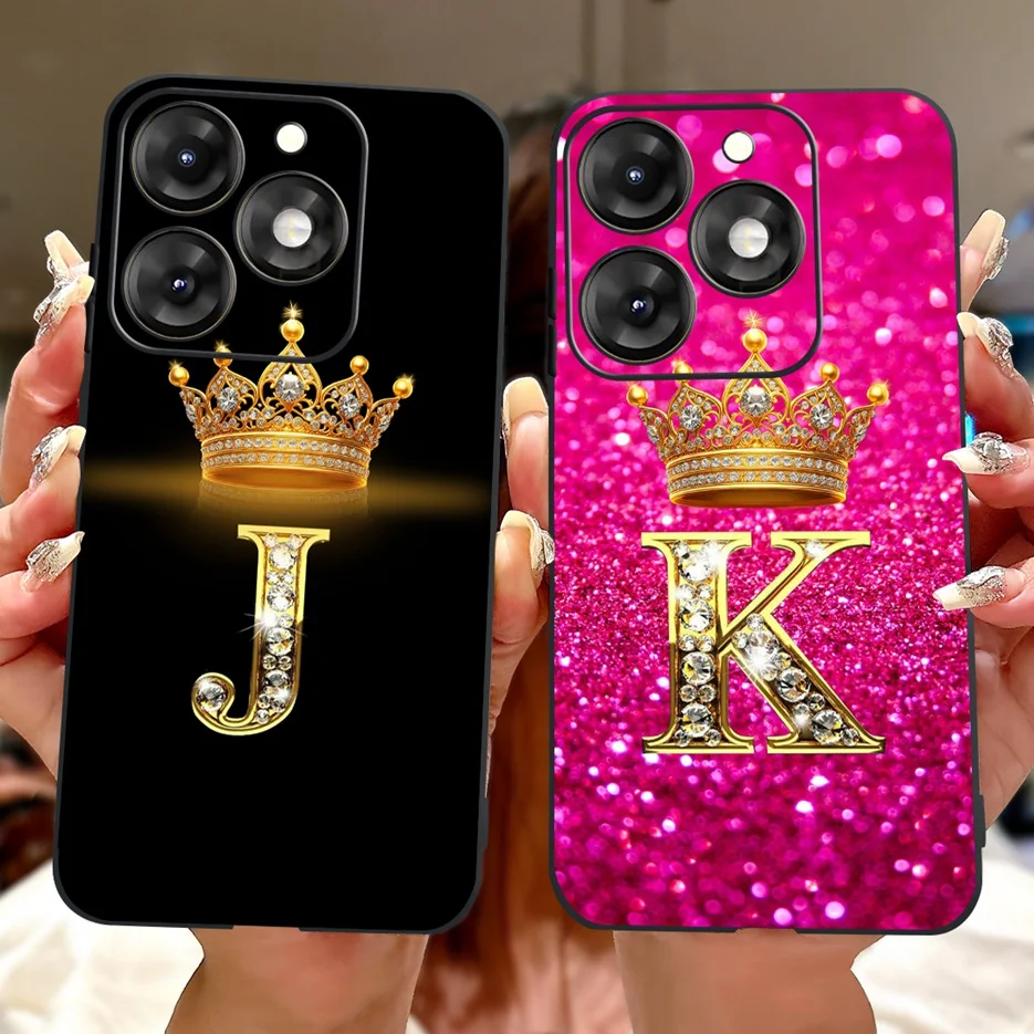 For Itel A70 Case A665L Luxury Couple Letters Cover Shockproof Phone Case For Itel A70 A 70 ItelA70 Back Cover 6.6'' Soft Fundas