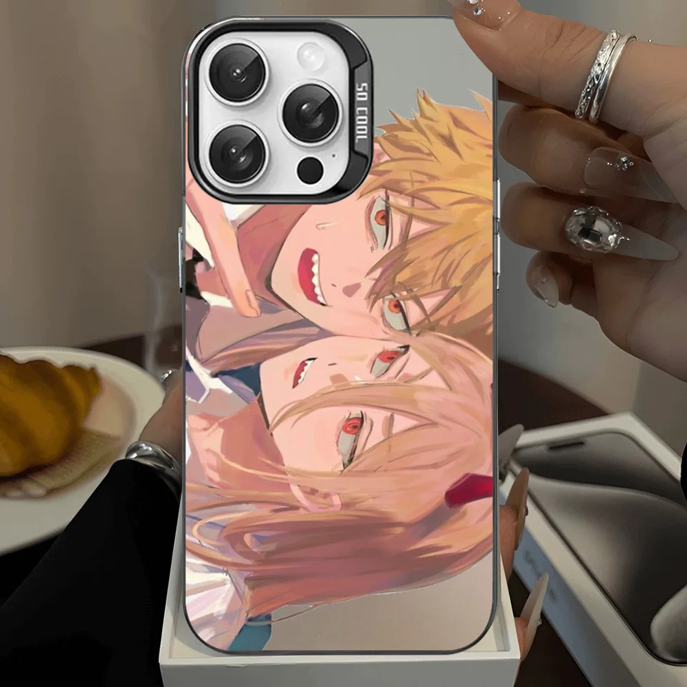 حافظة هاتف بالمنشار لهاتف آيفون 16 15 برو ماكس 14 بلس 13 12 11 حافظة فضية اللون #5