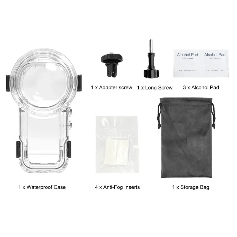 

Invisible X5 Camera Diving Case For Insta360 X5 Sports Camera Sealed Waterproof Housing Shell Button Cover, 60m Underwater