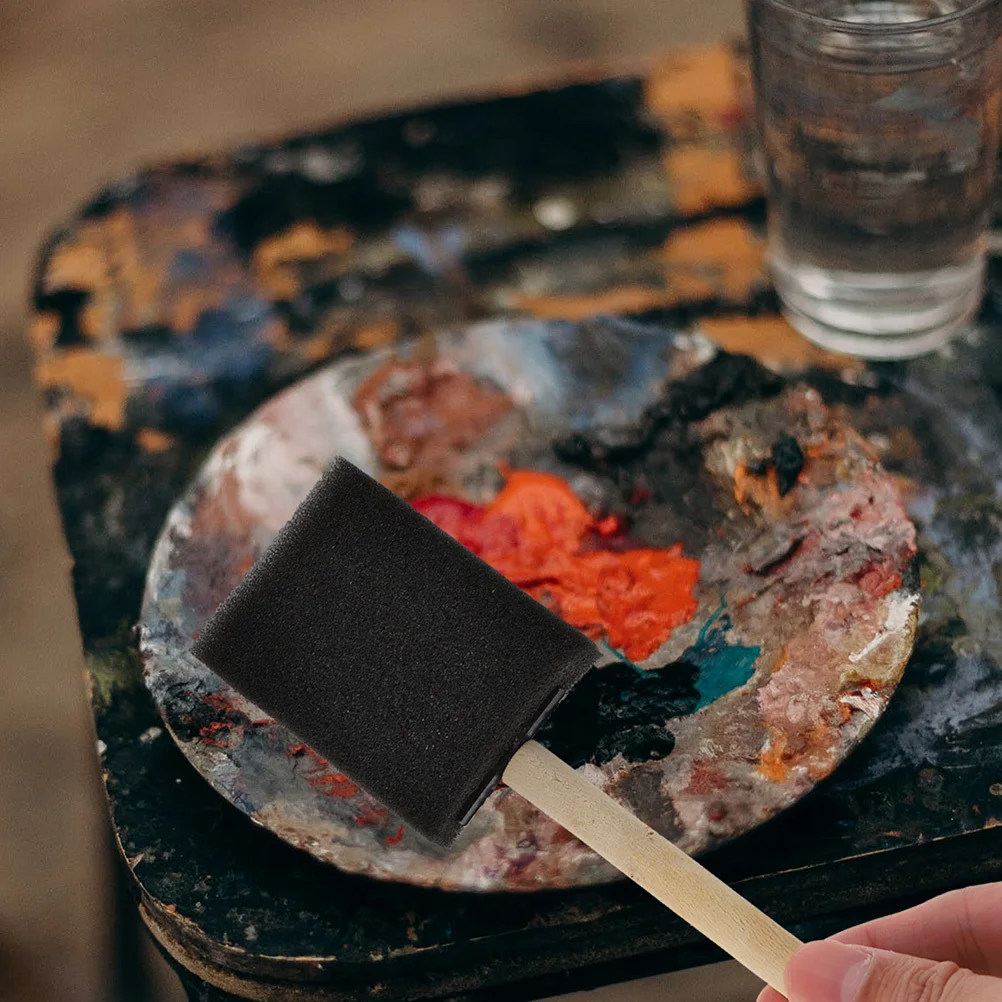 50 قطعة من الفرش الفنية أدوات الرسم الإسفنجية للدهانات المختلفة والأنشطة الإبداعية فرشاة الطلاء الإسفنجية #3