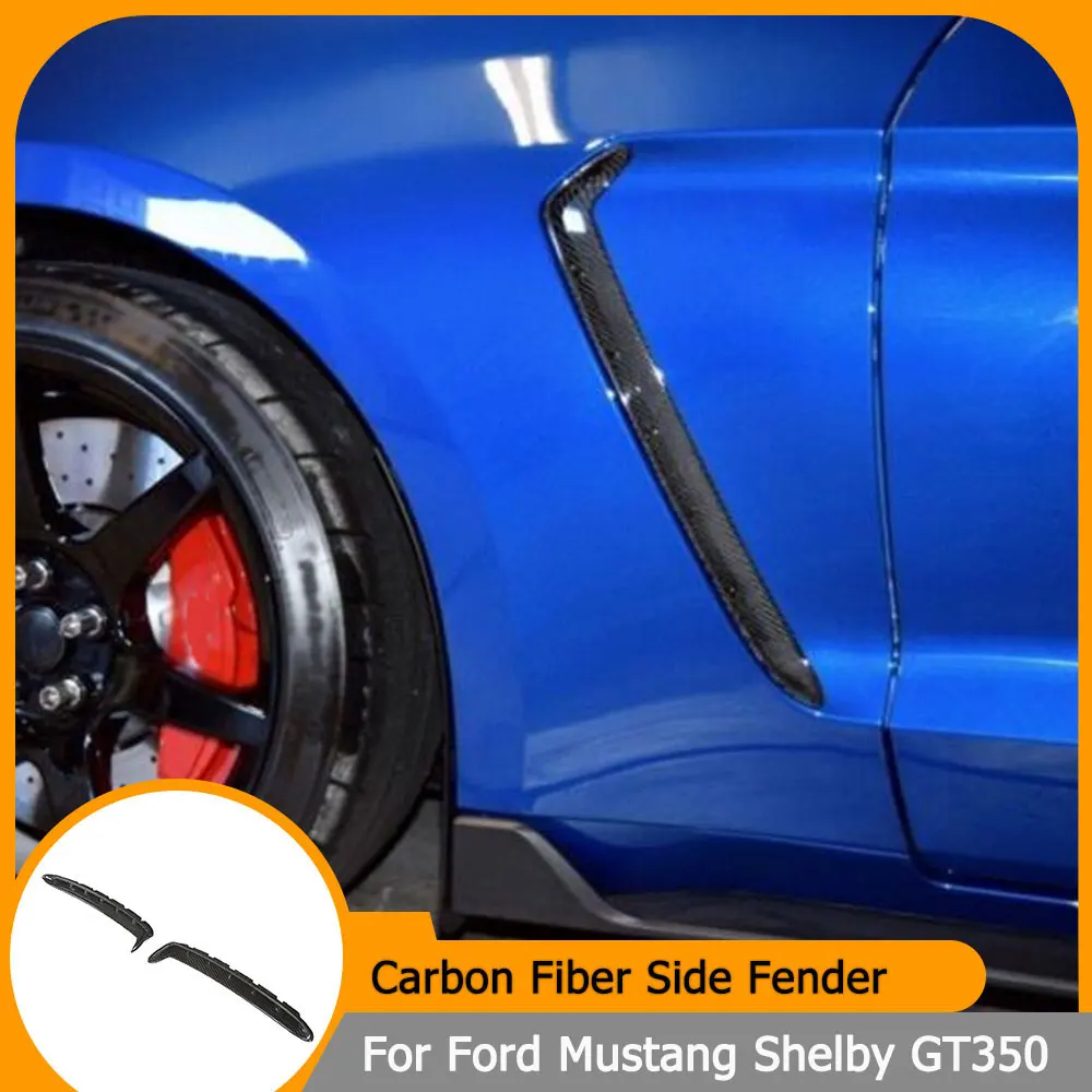 Front Side Fender Air Vent Trim Cover for Ford Mustang Shelby GT350 2019 2020 Carbon Fiber Air Intake Fender Vents Cover