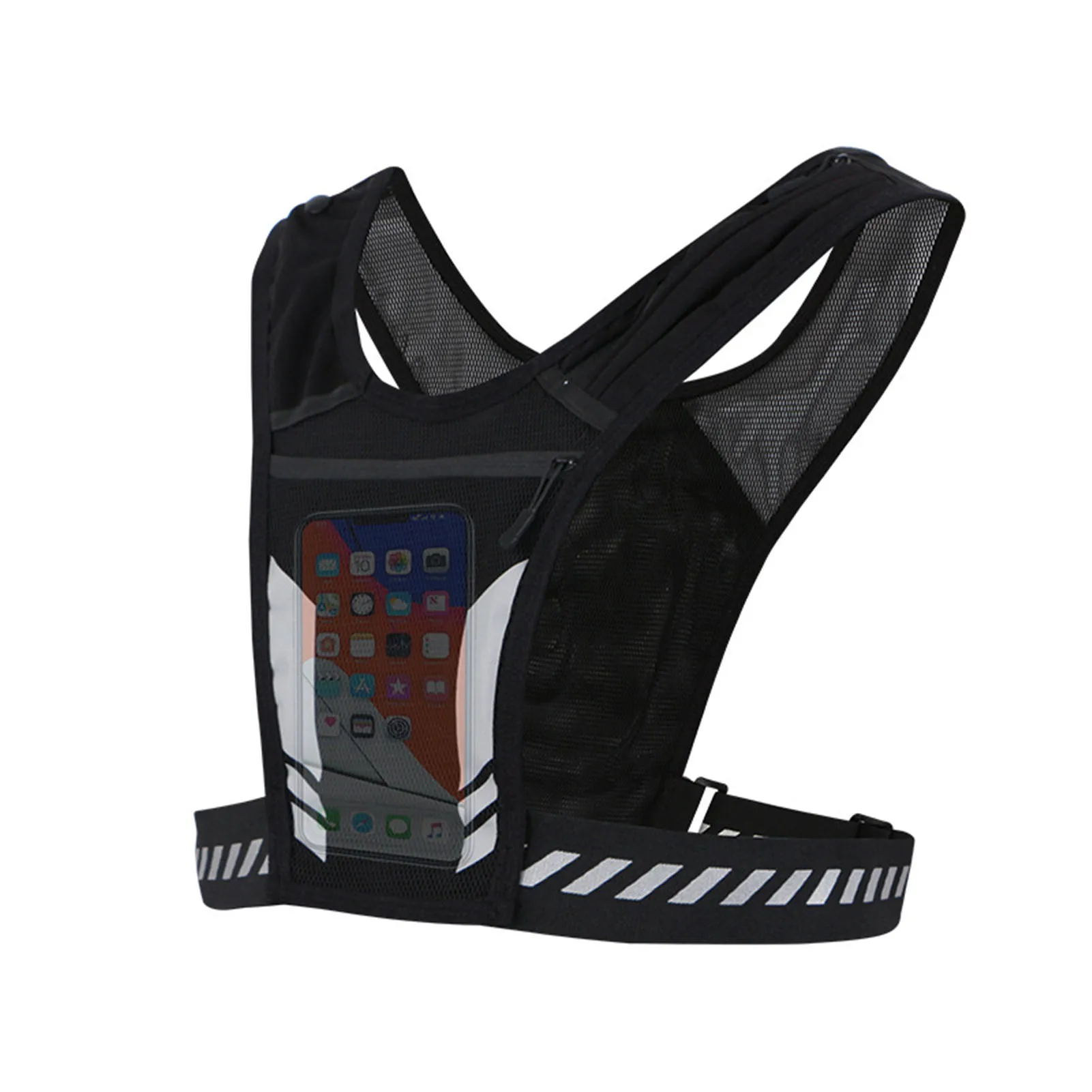 Reflective Running Backpack Universal Lightweight Sport Running Vest Mobile Phone Cards Bag With Pocket Fitness Vest Men Woman