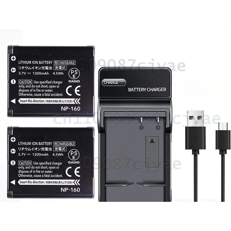 Long Lasting NP110 NP160 Camera Battery Charger for Casio Z2000 Z2300 Z3000 ZR10 ZR60 Replacement Kit