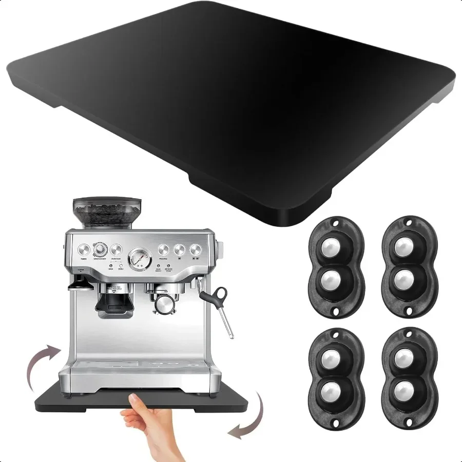 

360-градусный роликовый поднос, бамбуковый слайдер для приборов, кухонная техника для Breville Espro hine, аксессуары, раздвижной поднос для кофеварки