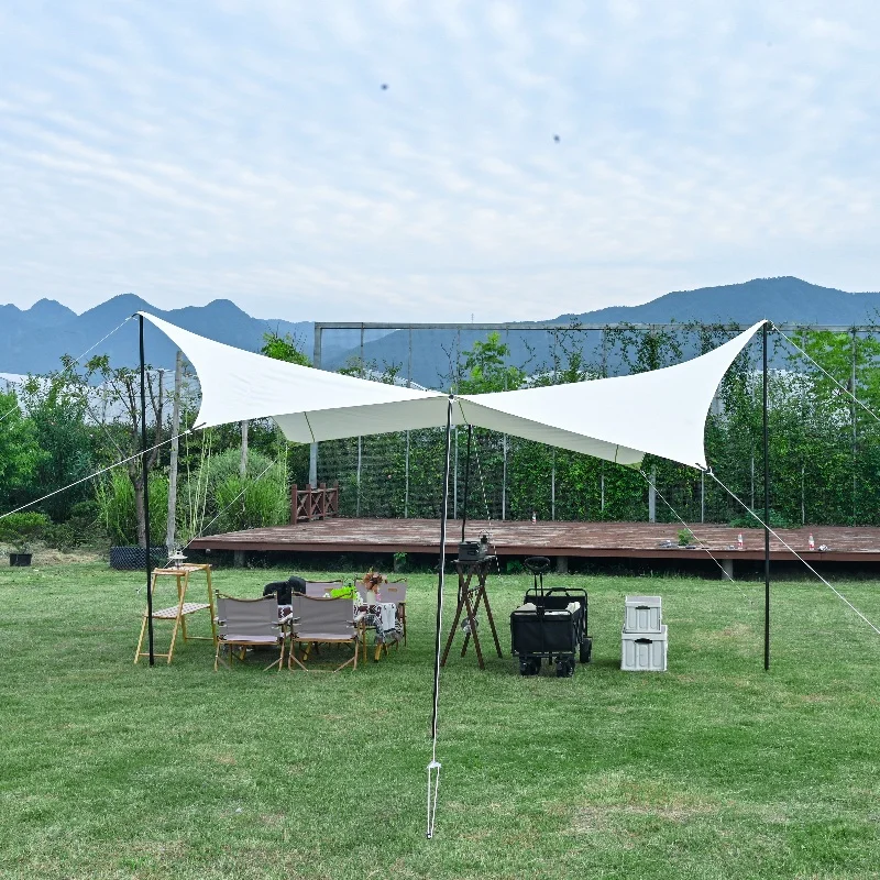 

Hot Outdoor Camping Canopy Tent Modern Octagonal Shape Sun Shade Anti UV Tarp For Picnic Parties