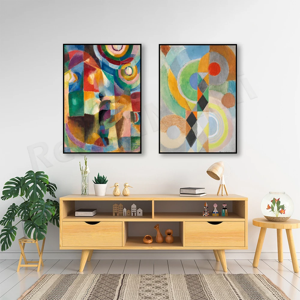 Sonia Delaunay - No Drip, Contemporary Art Abstract Poster, Canvas Print Front Page Unique Gift Print Image