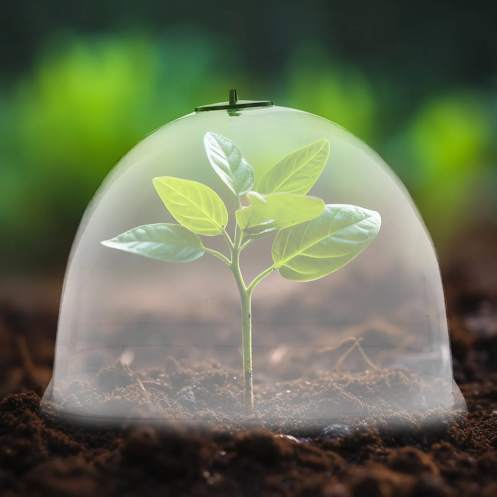 10Pcs Plant Protection Humidity Dome Plastic Garden Dome Cloche Cover for Frost and Growth Garden Cloche Cloches for Plants