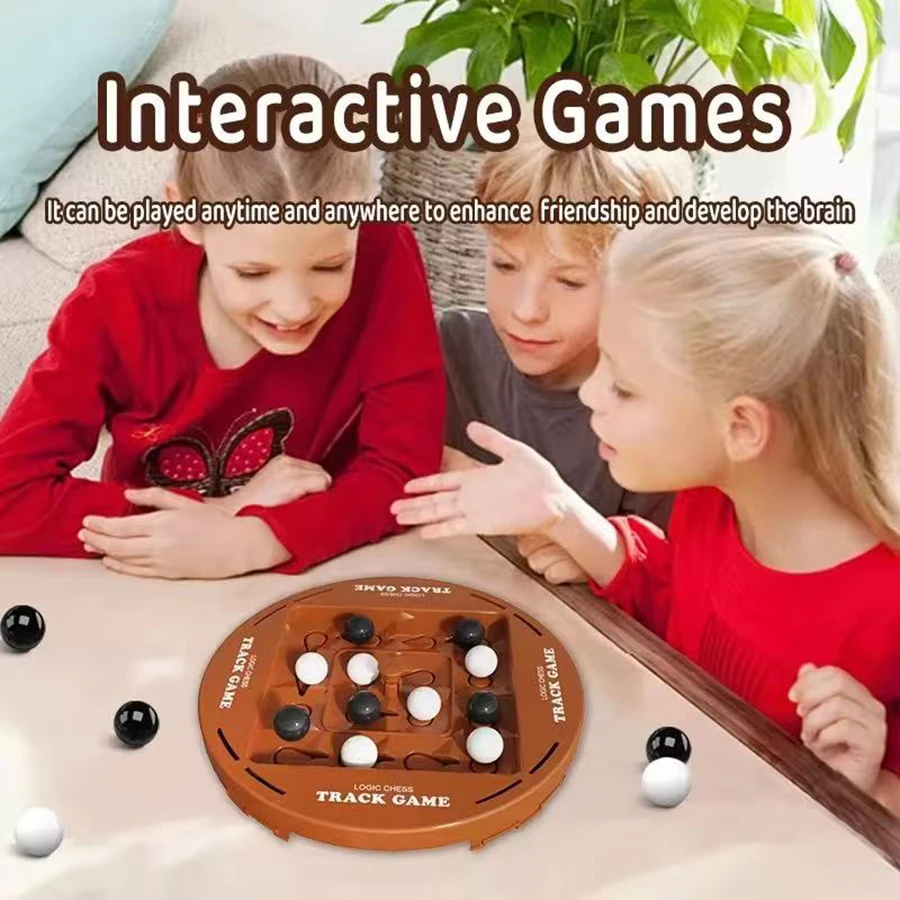 1set- Logic Chess Games Pair Battle Black and White Thinking Training Brain Boosting Intelligence  Kids Board Game PartyToys