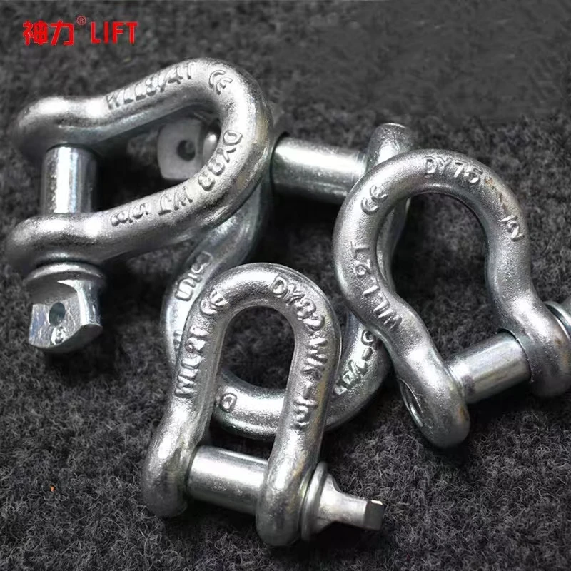 

Rigging Bow Shackle American Style Shackle U-shaped Shackle D-shaped Shackle Snap Ring Horseshoe Lifting Buckle White