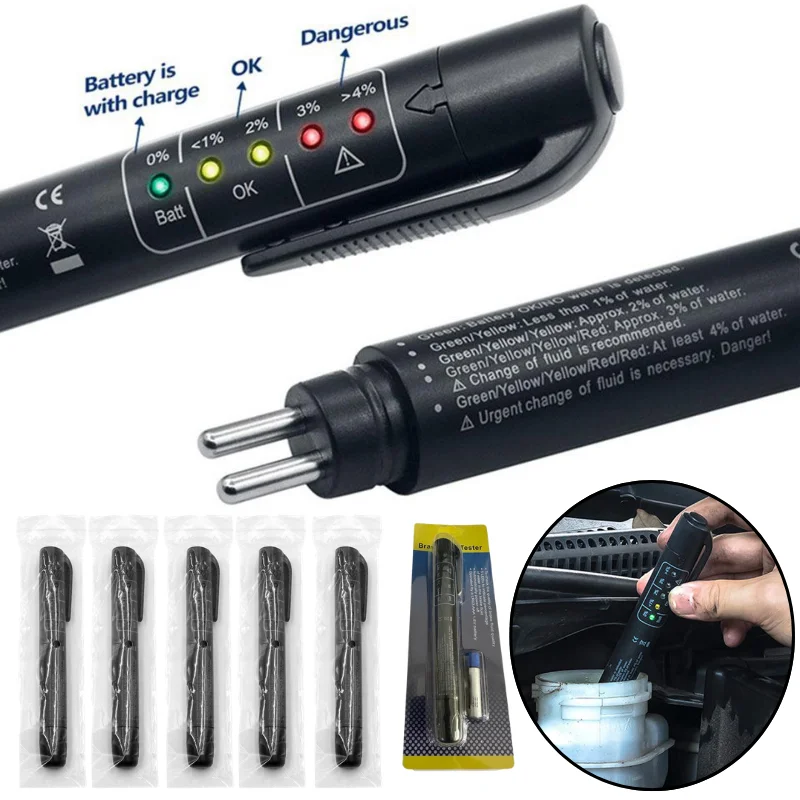 

Universal Oil Quality Test Display Testing Tools With Liquid LED Auto Liquid Testing Brake Fluid Tester Pen For DOT3/DOT4