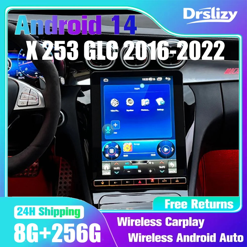 

Autoraido Air conditioner screen For Mercedes-Benz X253 GLC 2016-2022 12.1 in Car Radio Touchscreen Car Stereo with CARPLAY