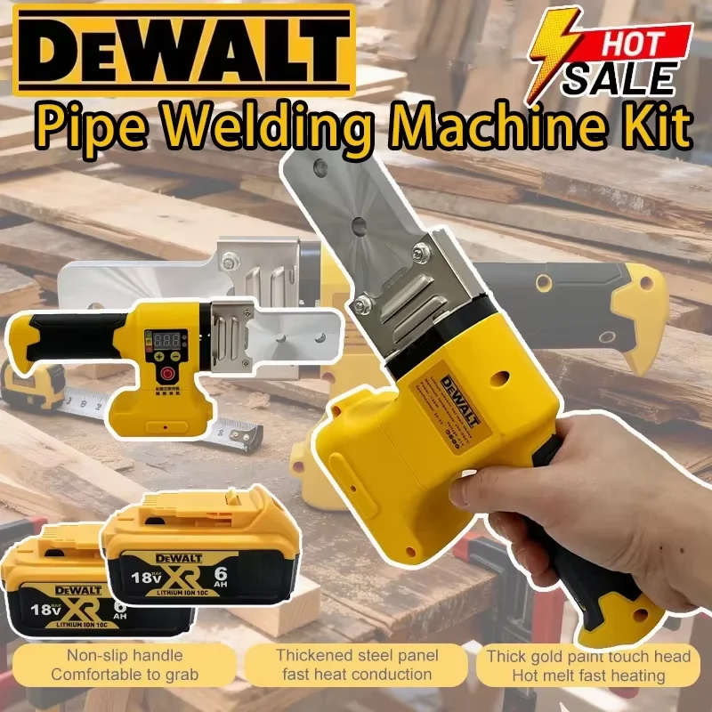 

Dewalt Cordless Electric Fuser Fuse Splicer Pipe Fuser PPR PE Soldering Iron Plastic Tube PP Heating Hot Melt Welding Machine