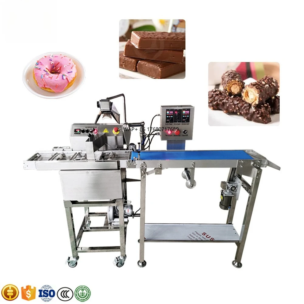 เครื่องเคลือบช็อกโกแลต / การเคลือบช็อกโกแลต / สายการผลิตการเคลือบช็อกโกแลต