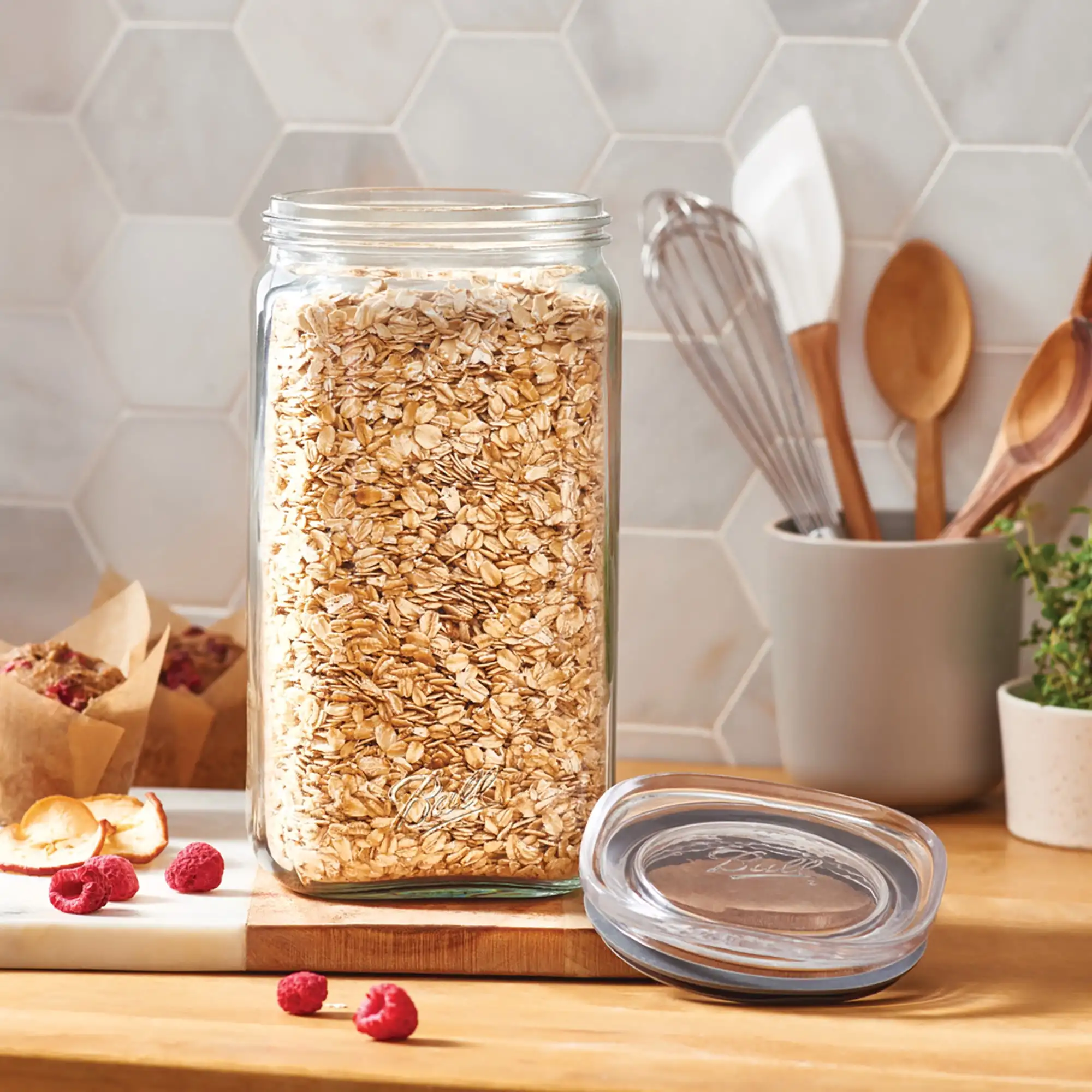 

(3 pack) Half-Gallon Jar (9.9 Cup/79 oz.), Glass Storage Jar