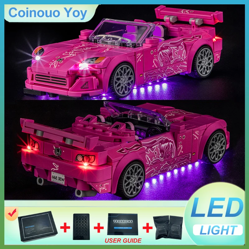

LIGHT For LEGO 77241 2 Fast 2 Furious S2000 Speed Sports Car Block DIY Toy (NO Blocks Model,Only LED Light) Light Set Kid Gift