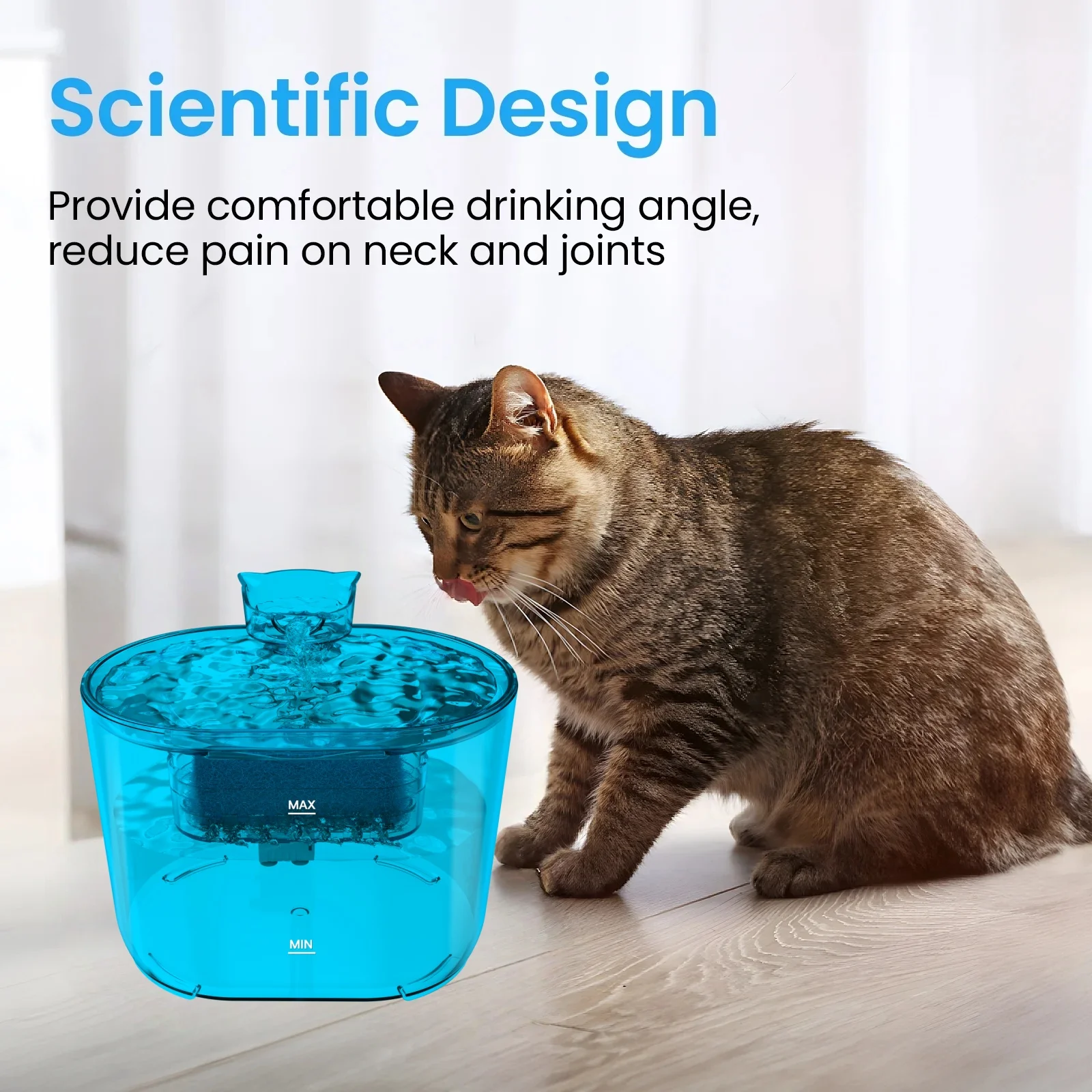 74,39 oz/2,2L Haustier-Wasserspender, Automatischer Katzenbrunnen Wasserspender, Hundenapf, Katzennapf, Mehrfachnutzbar