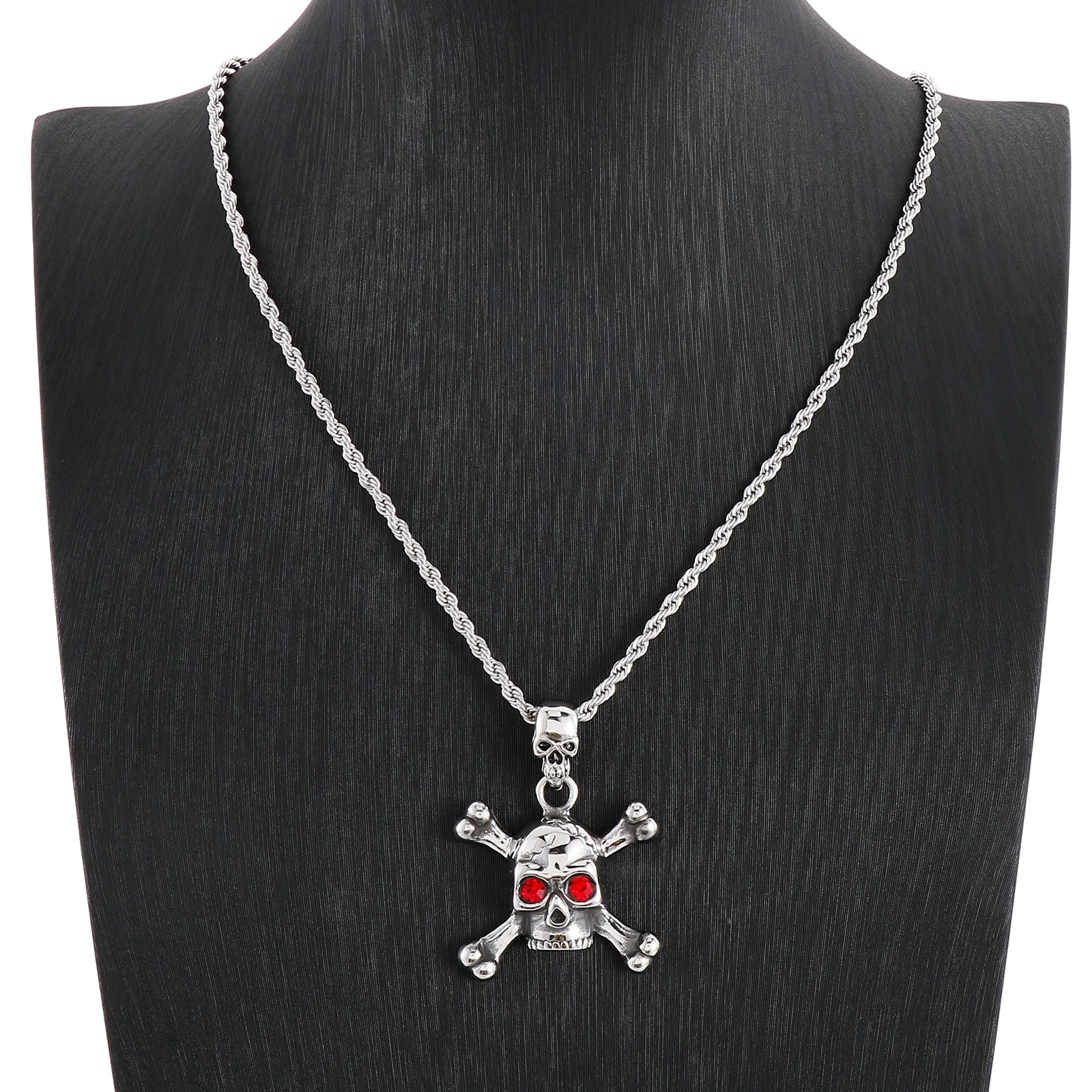 Fongten kalung tengkorak mata - Men Accessories Singapore ulasan dan harga