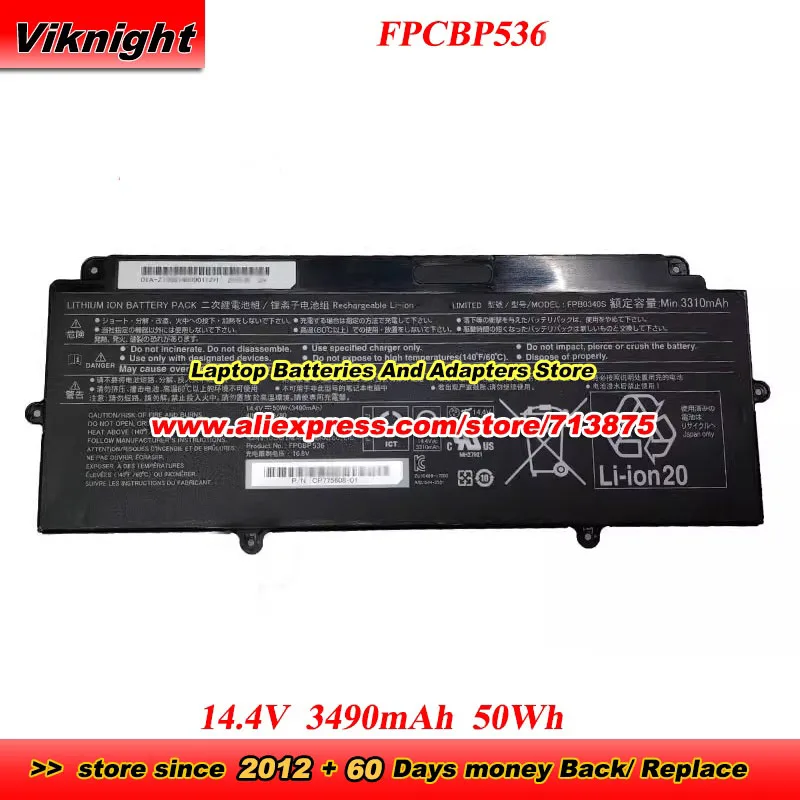 FPCBP536 50Wh Battery CP737634-01 FPB0340S CP760852-03 for LifeBook U937 U938 U937-P580DE U937-P760DE FMVU09004