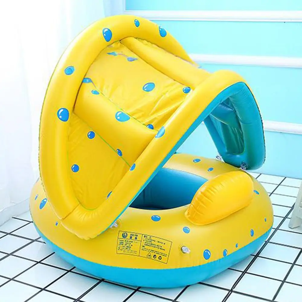 

With Awning Swimming Floaters Seat Ring Summer Float Swimming Ring Inflatable Design Inflatable Seat Ring Yacht Activities