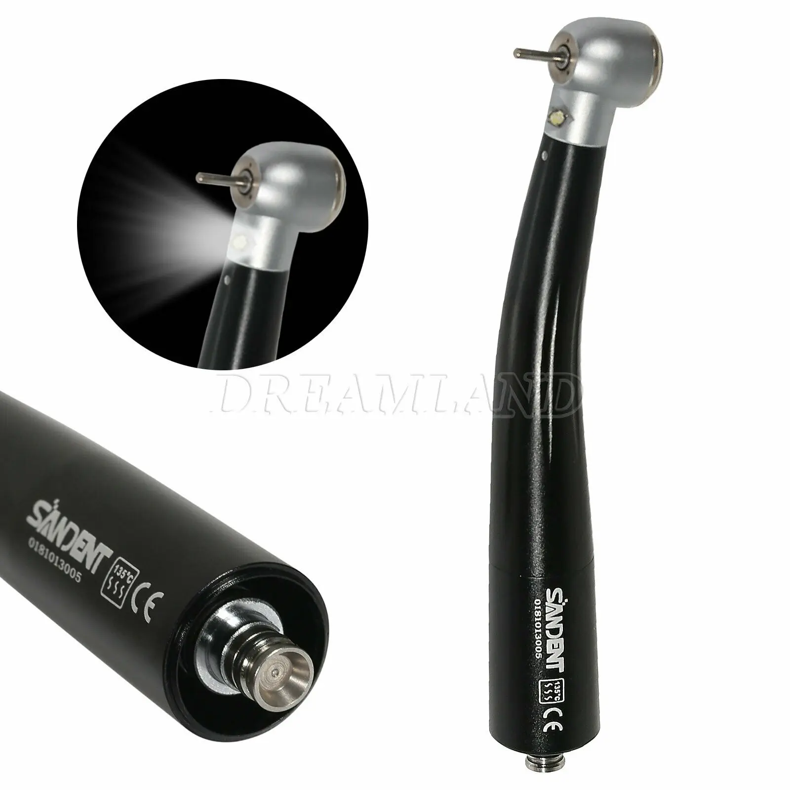 

NSK Style Dental Fiber Optic LED E-generator High Speed Handpiece Triple Spary Turbine 4 Hole