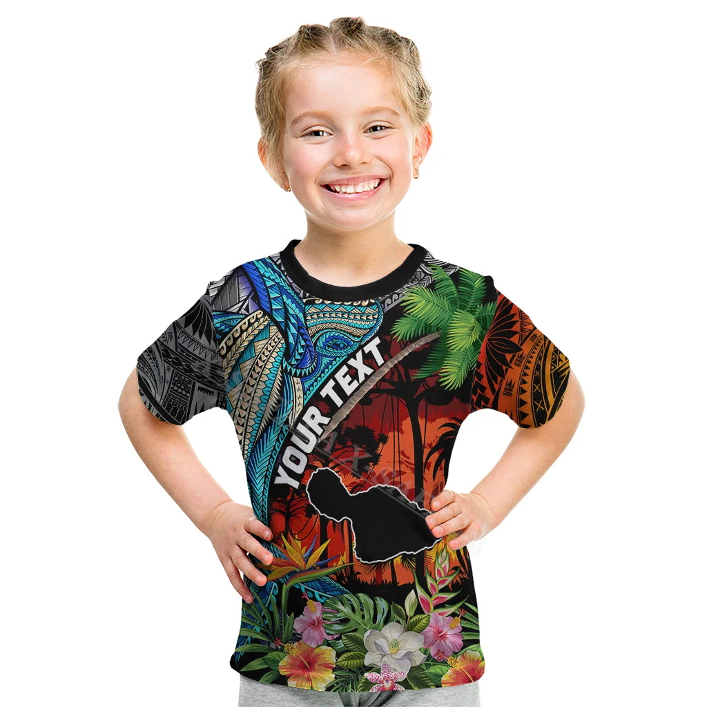 Hawaii Strong Maui Wildfire Puletasi Pray Lahaina 3D Print Kids Size Children T-Shirt Summer Streetwear Shorts Sleeve Top Sport