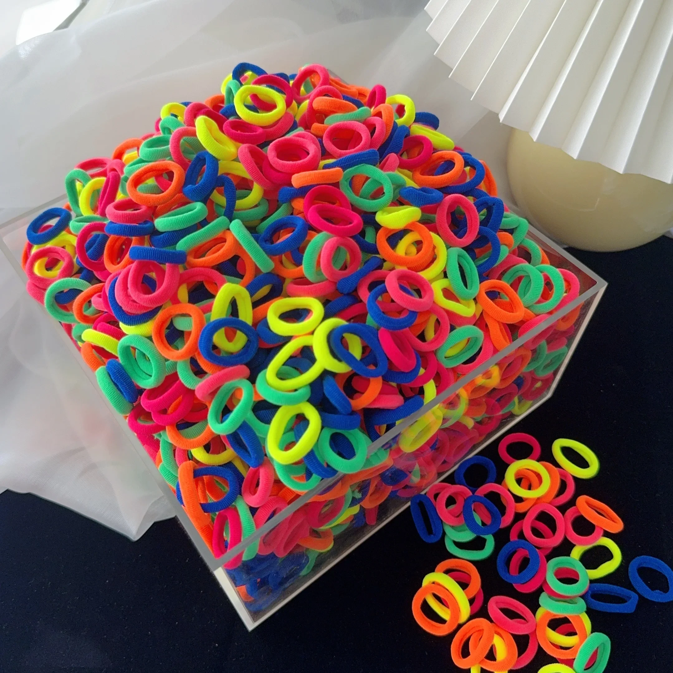 50/100 sztuk kolorowe podstawowe nylonowe elastyczne gumki do włosów dla dziewczynek kucyk trzymaj Scrunchie gumka Kid Fashion akcesoria do włosów