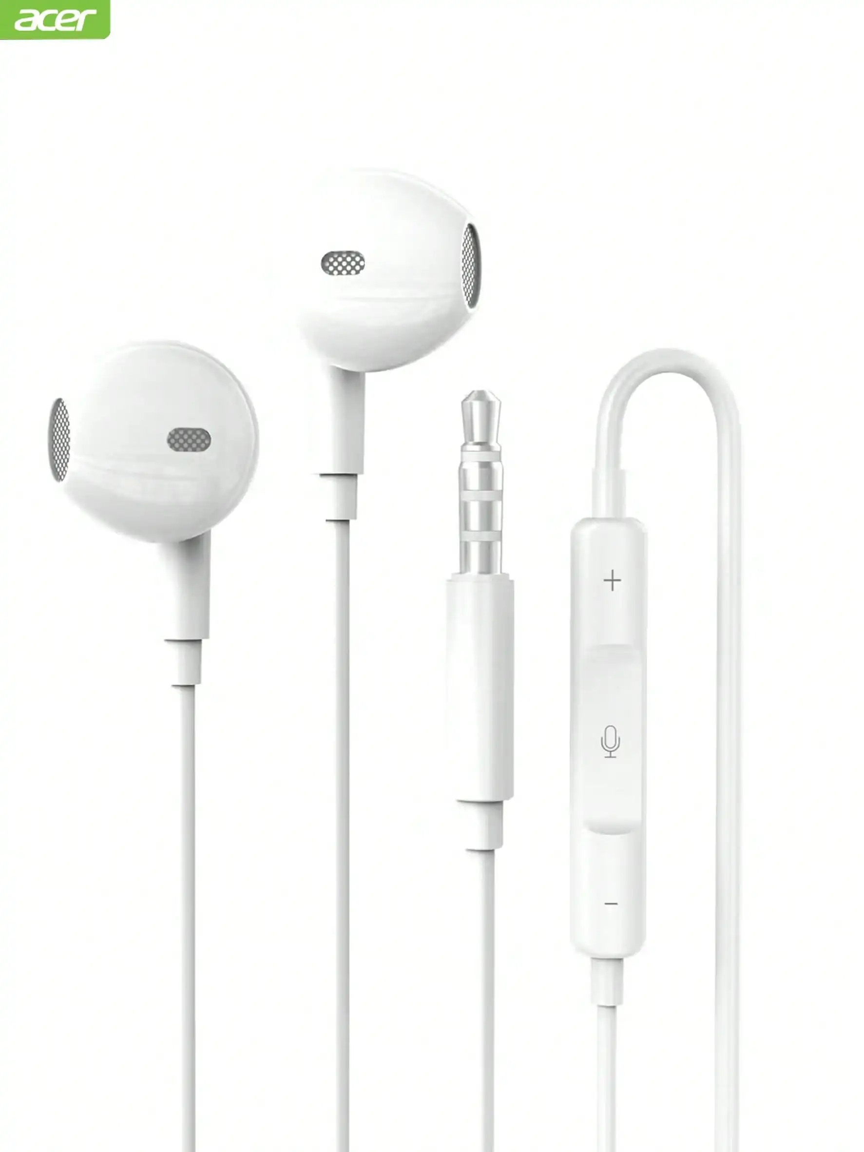 Acer Wired Headphones, Ergonomic Design, In-Ear Style With In-Line Controls And Microphone, Suitable For Music, Gaming, Karaoke, Compatible With Apple, Huawei, And Xiaomi Phones, White. image 8