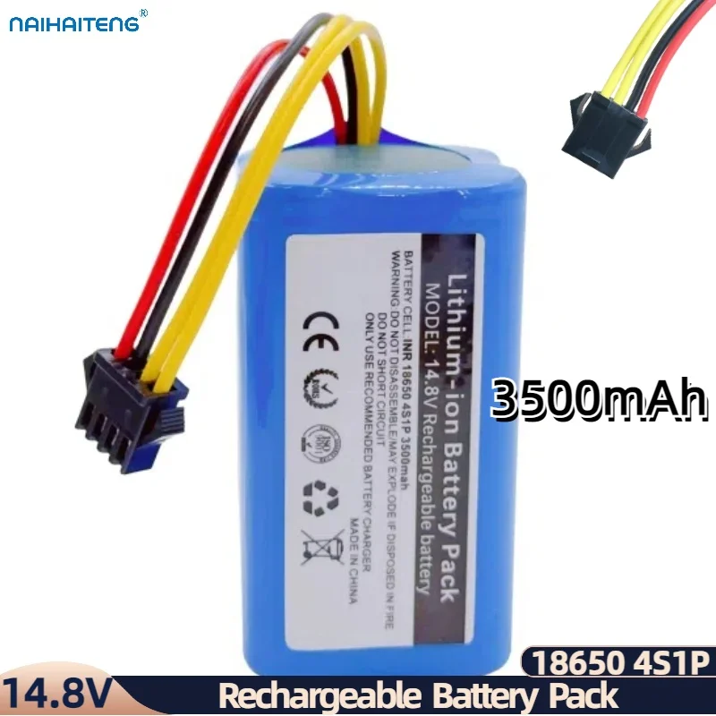 

14.8V 14.4V 3500mAh Cylindrical Rechargeable Li-ion Battery Pack For Haier Vacuum Sweeping Robot TB33 TB35 WOTN-J340P C340BL 06