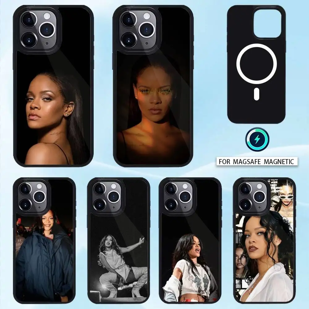 

Hot singer Rihannas Phone Case For iPhone17,16,15,14,13,12,11 Plus,Pro Max Magnetic For Magsafe Wireless Charging