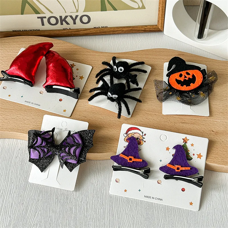 

Halloween Spider Pumpkin Devil's Corner Funny Hair Clip Party Hair Hairpin Festival Atmosphere Dress Up