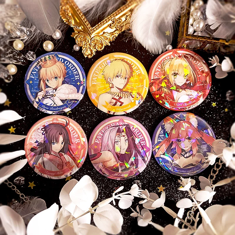 FATE FGO GRAND ORDER SABER 58MM BADGE ICONS broochs