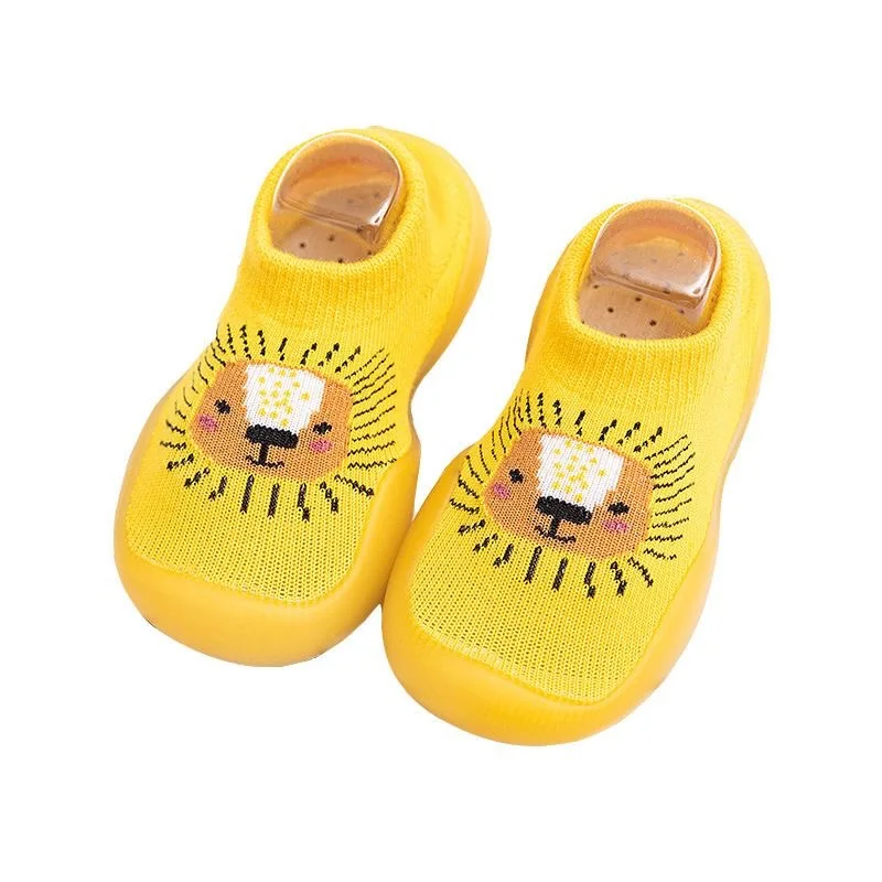 Baby shoes Non-slip breathable crib floor socks Rubber soles, cute slippers for baby girls and boys