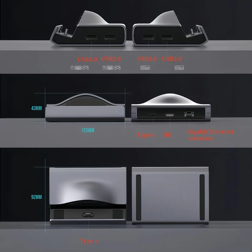 محطة إرساء الألعاب لـ Ayn Odin 2 Portal/Odin 2/Odin 2 وحدة تحكم صغيرة متعددة الوظائف قاعدة شحن تخزين SSD