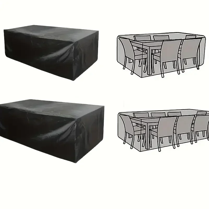 230 Größen von Gartenmöbel-Abdeckungen, Tisch- und Stuhlbezüge, Wasserdicht, Staubdicht, UV-beständig 210D Oxford-Stoff Schutzhülle – Detail 6