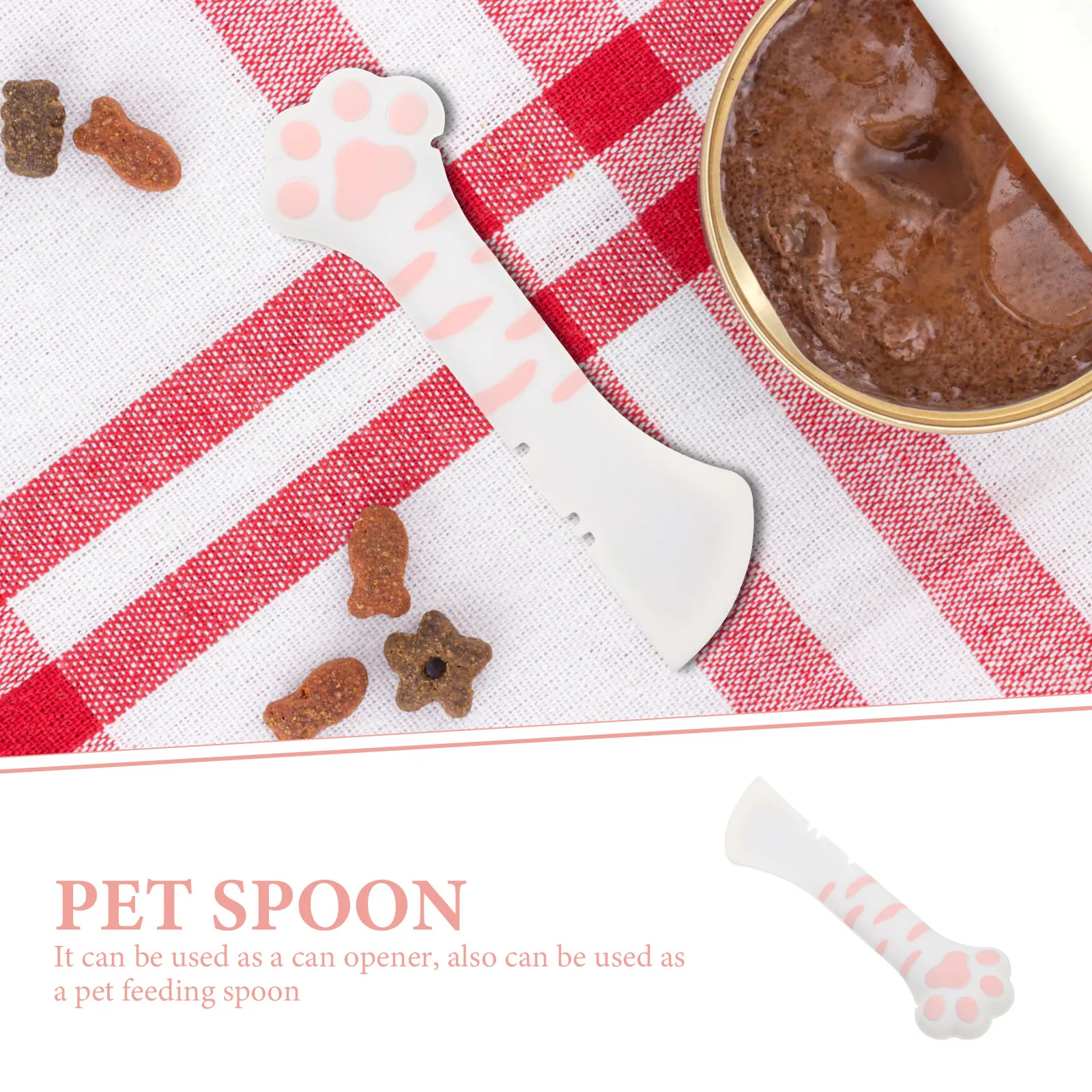 

Silicone Cat Food Scoop Pet Spoon Multifunctional Wet Canned Food Serving Utensils Spatula Tableware for Dog Cat