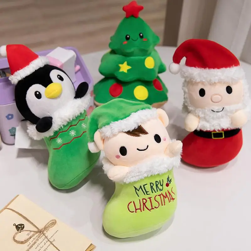 

Santa Claus doll gift Christmas doll decoration Cute stuffed animal toys Christmas penguin doll decoration