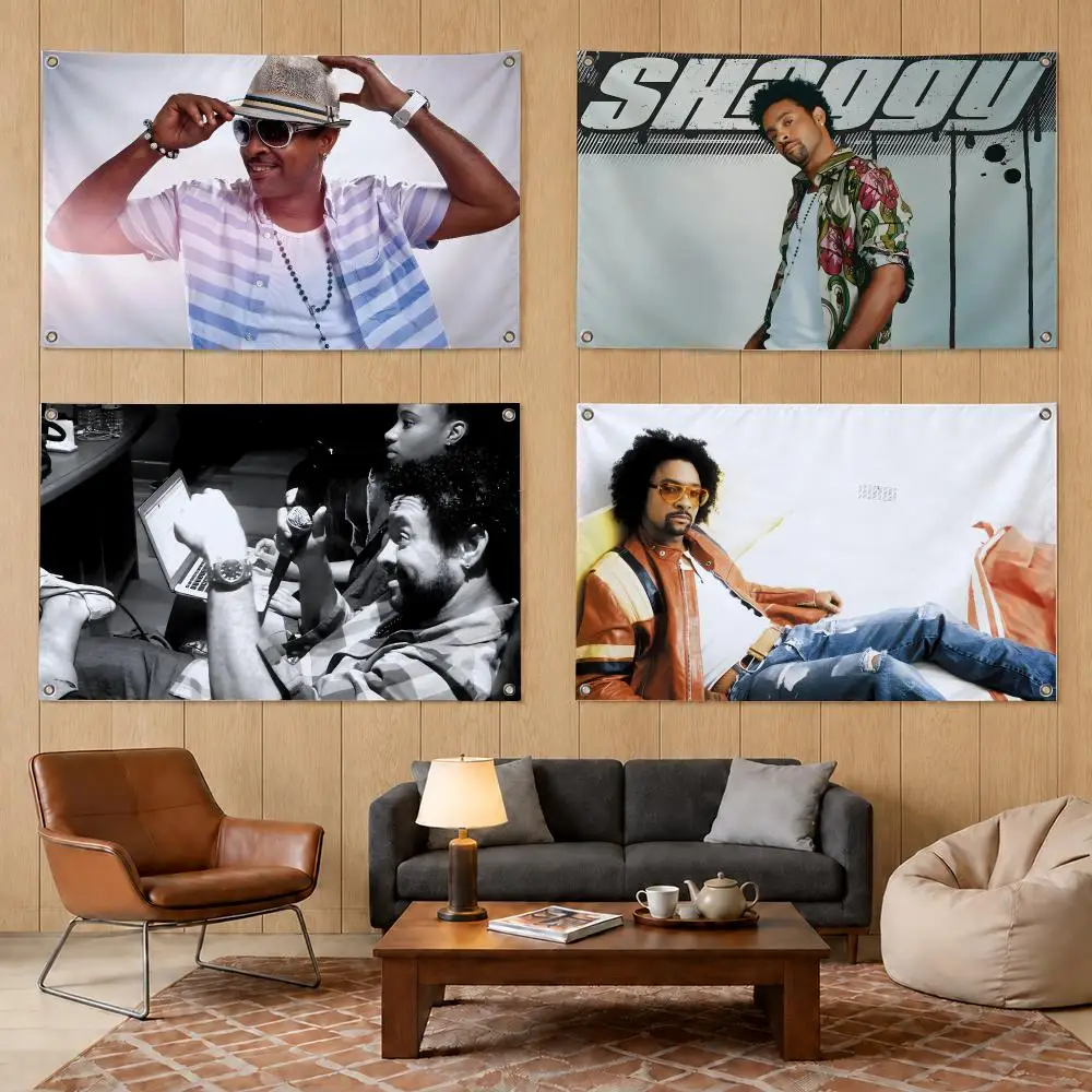 Shaggy 90s Reggae Singer Flags Decorative Banners Suitable For Outdoor Camping Family Parties And Garden Walls Gift