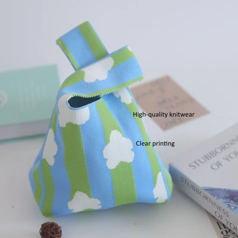 Birthday Knitted Bag Children's First Year Celebration Mooncake Banquet Wedding Return Gift Handbag Polyester Urban Simple Style