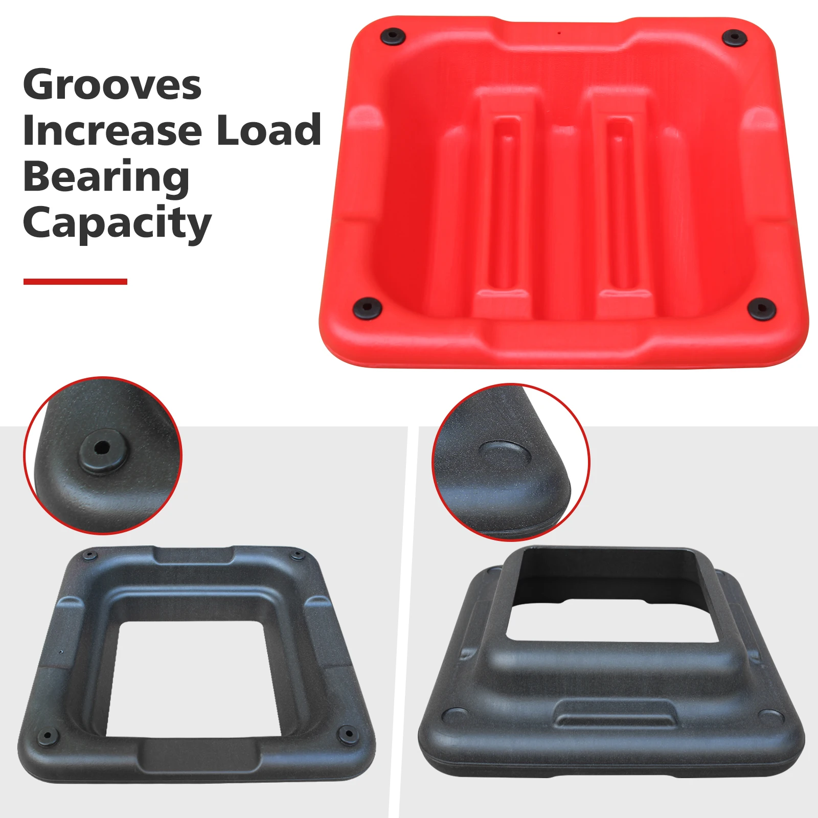 منصة خطوات هوائية قابلة للتعديل مقاس 16 × 16 بوصة مع 4 ناهضات بارتفاع لتمارين اللياقة البدنية في صالة الألعاب الرياضية المنزلية