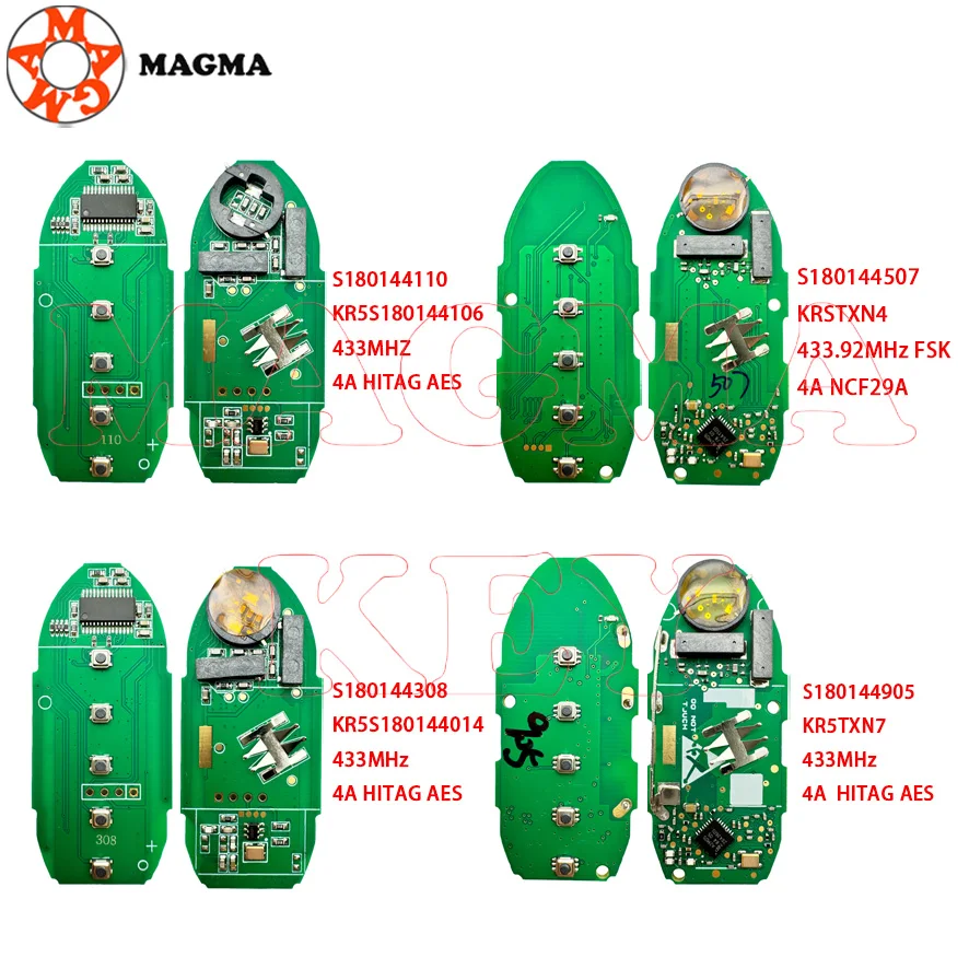 MAGMA مفتاح السيارة عن بعد فوب 433 ميجا هرتز 4A رقاقة S180144308 S180144905 نيسان باثفندر تيتان مورانو S180144110 S180144507 روج ركلات #2