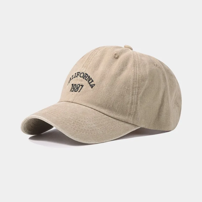 Vintage bestickte, gewaschene Baseballkappe, Unisex, verstellbar, weiches Oberteil, Sonnenhut für Outdoor-Sport und Freizeitkleidung – Detail 6