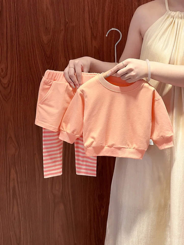 

Комплект детской повседневной одежды Candy Color: модный костюм-двойка для мальчиков и девочек, весна-осень 2026, новинка, трендовый свитшот и брюки