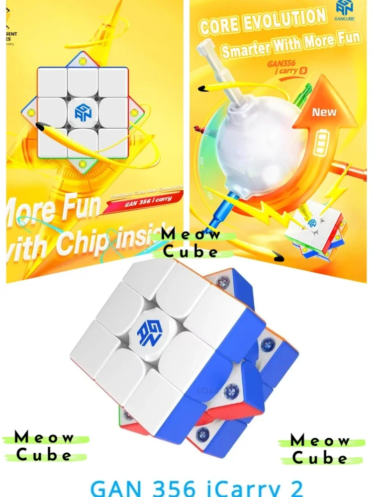 

[MeowCube] GAN356 ICarry Series Обновленный iCarryS 3x3 Smart Magnetic Cube GAN 356 ICarry2 Toys Speed Puzzle Развивающие игрушки