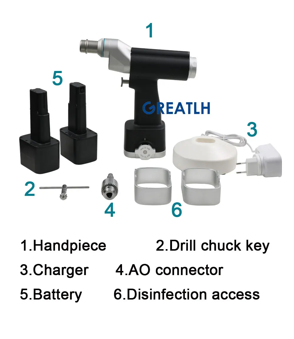 High Quality Autoclavable Power Tool Dual Cannulated Drill Orthopedic Cannulating Drill Electric Power Drill