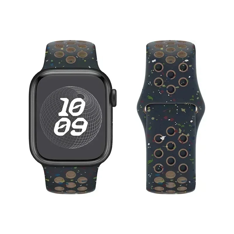 Sport-Silikonarmband für Apple Watch Band Ultra 3 2 49mm 45mm 41mm Armband Iwatch Series 11 10 9 8 7 6 SE 5 46 42mm 44mm 40mm – Detail 2