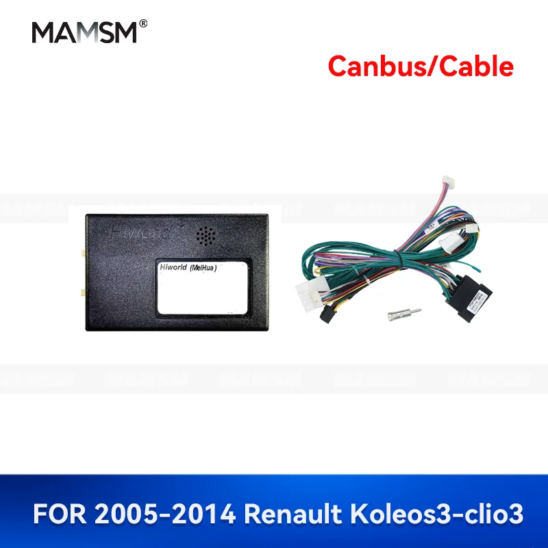 MAMSM CANBUS Box Plug Power Wiring Harness FOR 2005-2014 Renault Koleos3-clio3