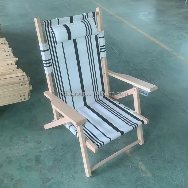 Wood chair garden Folding Beach Chair Outdoor Camping Pastoral leisure  Picnic deck  Lounge camping Recliner fishing chairs