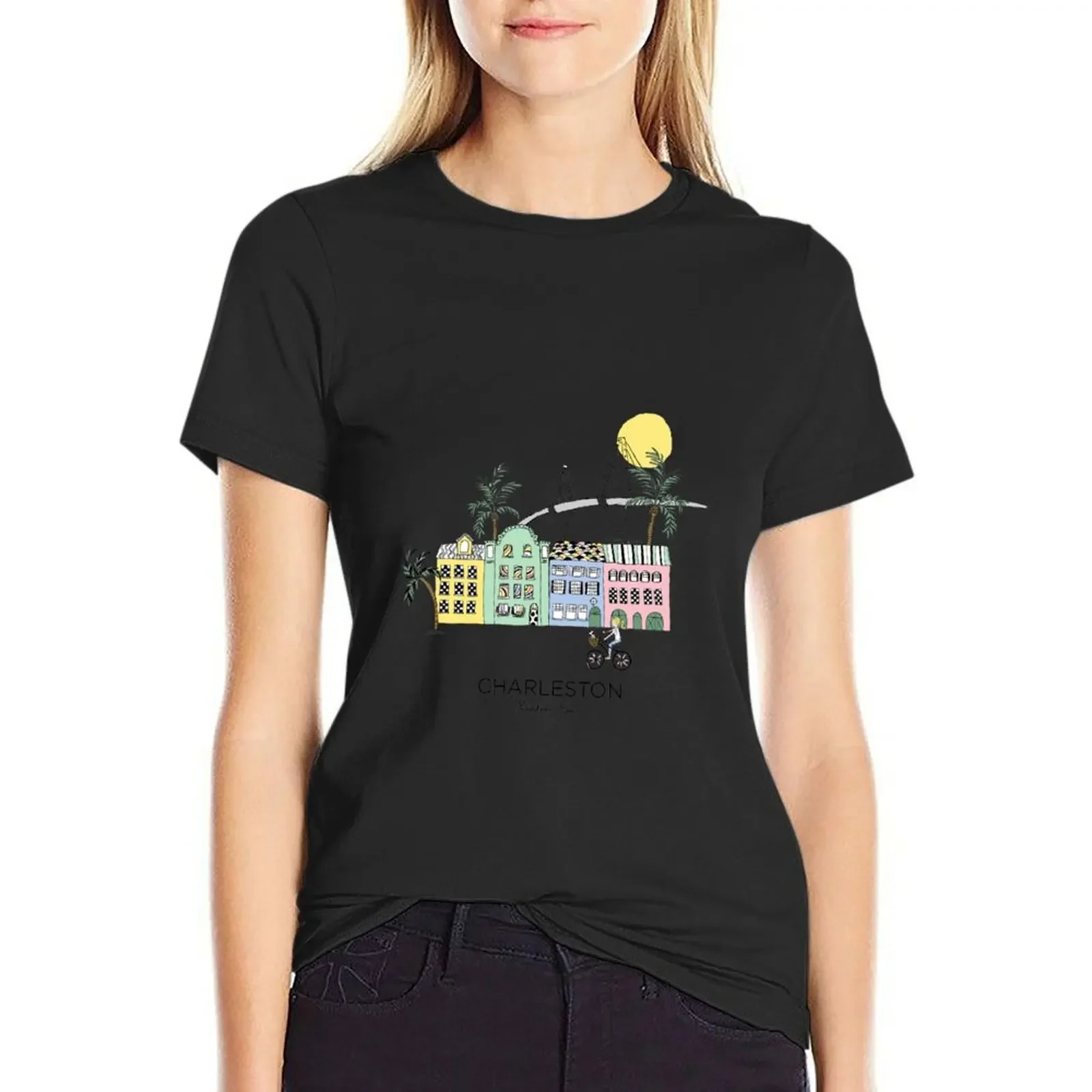 

Charleston, SC T-Shirt kawaii clothes animal print plus size tops cat shirts for Women