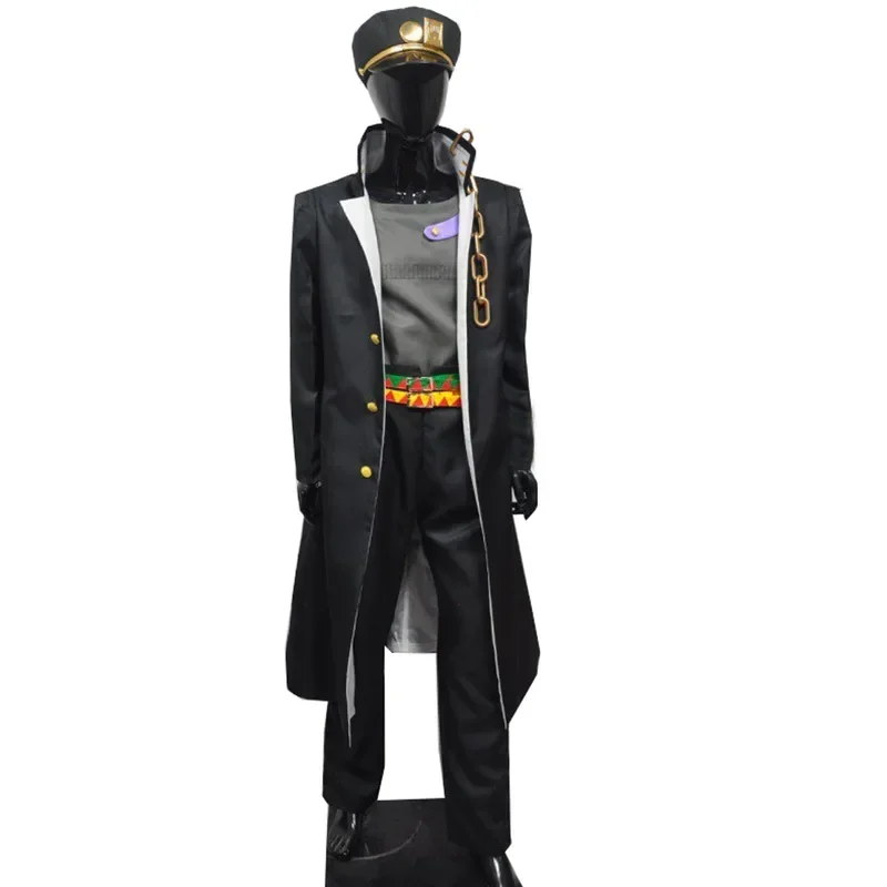 Аниме JOJO'S BIZARRE VENTO AUREO Golden Wind Kujo Jotaro Outfit Костюм Косплей Костюмы Хэллоуин Взрослый мужчина и женщина Стиль Pa MN4